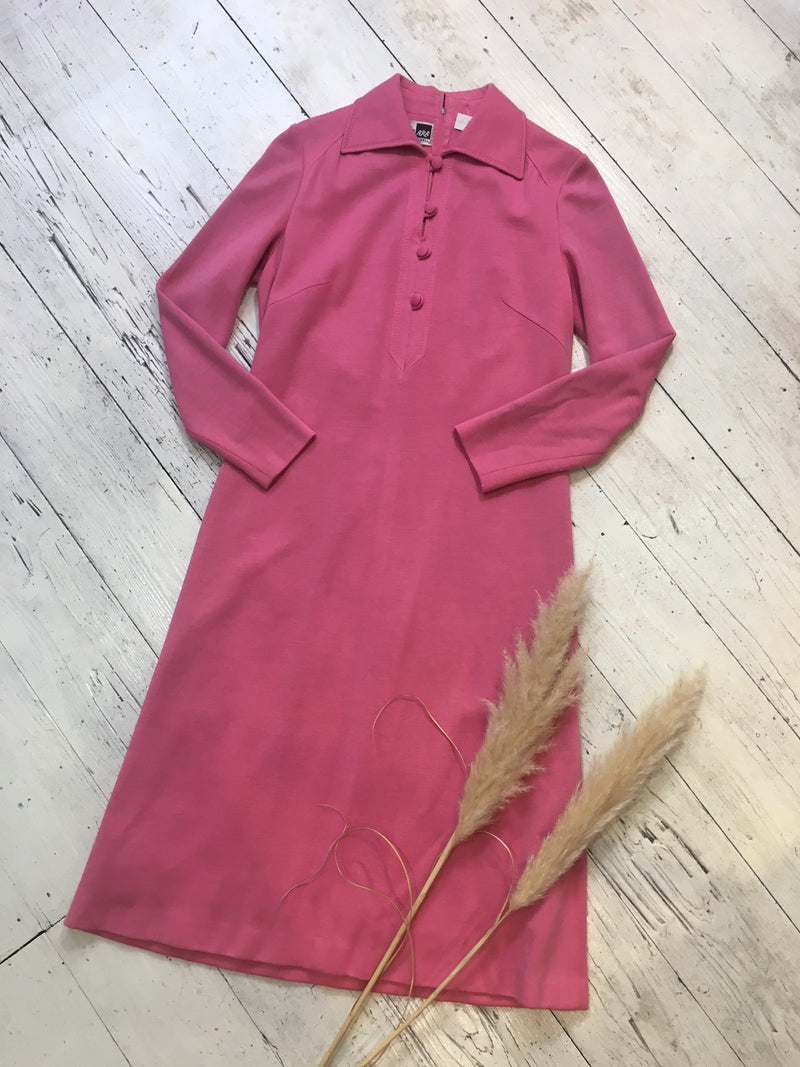 Vintage Pink A Line Dress - M