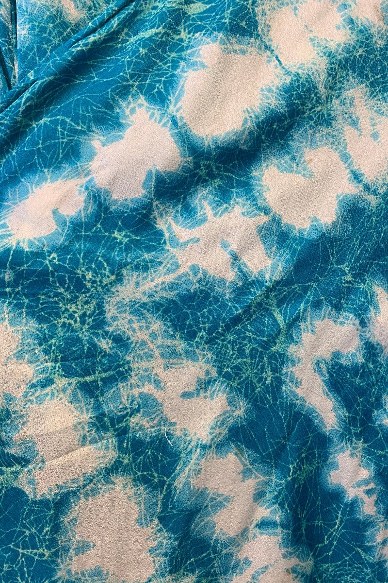 Venus Midi Dress - Deep Aqua Blue Tie Dye - Size XS By All About Audrey