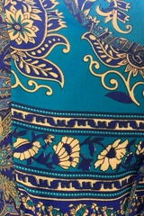Poppy Smock Dress - Vintage Sari - Lapis Blue Wildflower - S/M