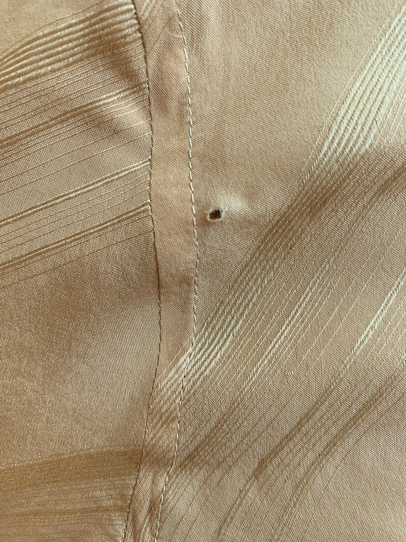 SALE Vintage Shirt - Soft Gold Jacquard Stripes - Size S