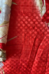 Venus Vintage Sari Maxi Dress - Crimson Floral Fade - Size S By All About Audrey