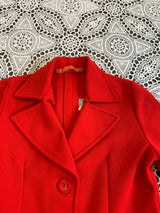 SALE Vintage Spring Red 60s Fitted Jacket - Size - XS