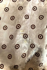 Gemini Kimono - Diamond White & Chocolate Brown Shimmer - Vintage Indian Sari - Size XL