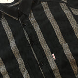 Vintage Charcoal Black Stripe Shirt - Free Size