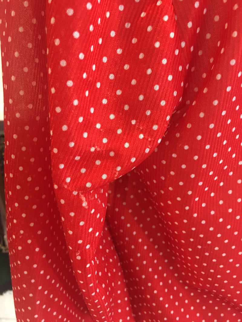 Retro Red Polka Dot Shirt  - Free Size