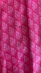 Athena Maxi Dress - Vintage Sari - Ballet Pink Floral Motif - XXS - S