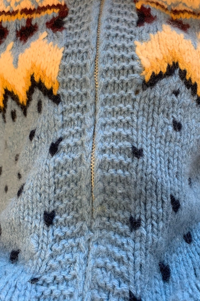 Vintage Hooded Cardigan - Baby Blue Polka Dot - Size S/M by all about audrey