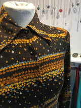 Retro 70s Ditsy Print Shirt - XS/S