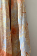 Athena Maxi Dress - Vintage Sari - Coral Pink, Pearl & Cream Floral - S - L/XL By All About Audrey