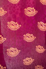 Aquaria Kimono Dress - Vintage Sari - Bright Mulberry Paisley Motif - XS By All About Audrey
