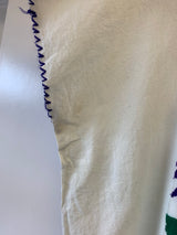 Vintage Dress - Mexican Peacock Floral Embroidered Midi - Free Size