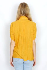 Vintage Woven Shirt - Mustard Yellow - Free Size M/L