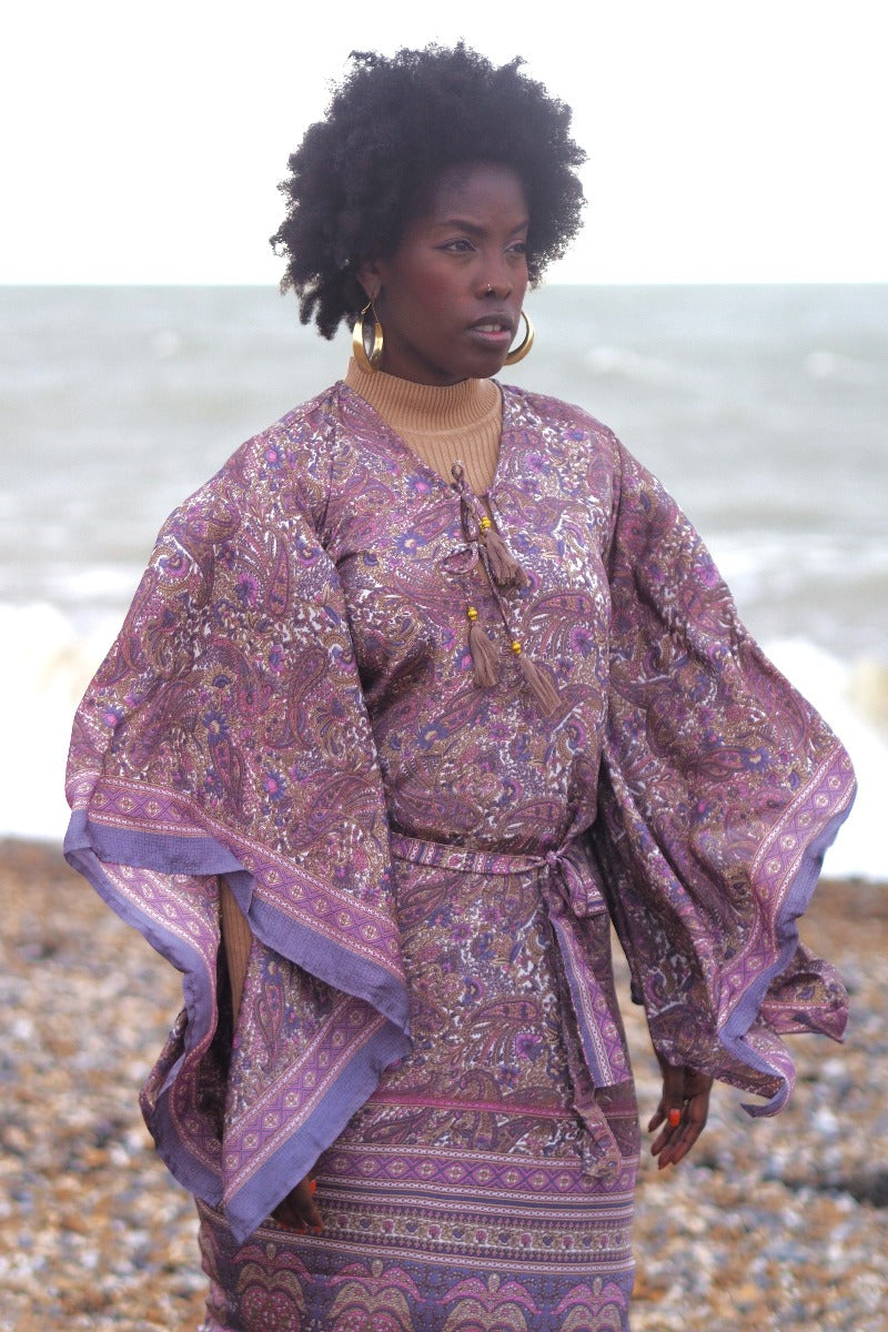 Cassidy Maxi Dress in Purple Pansy by all about audrey