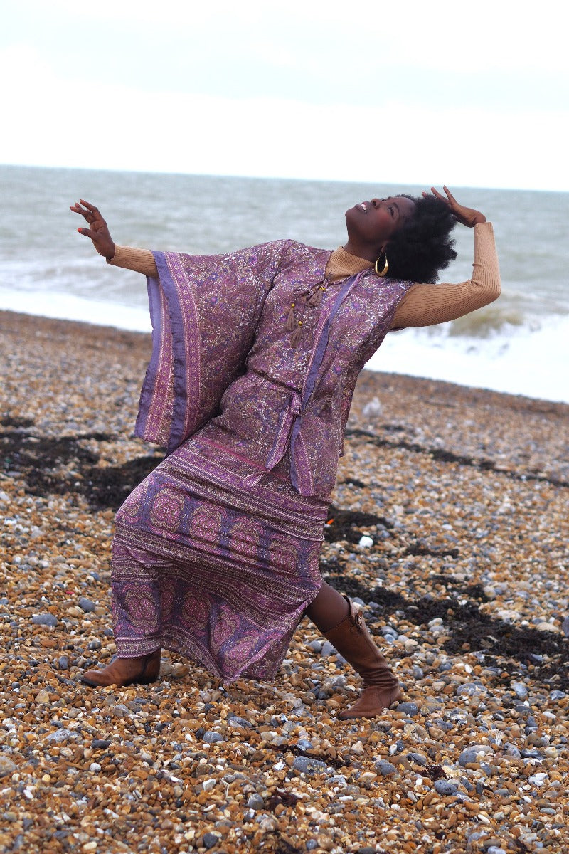 Cassidy Maxi Dress in Purple Pansy by all about audrey