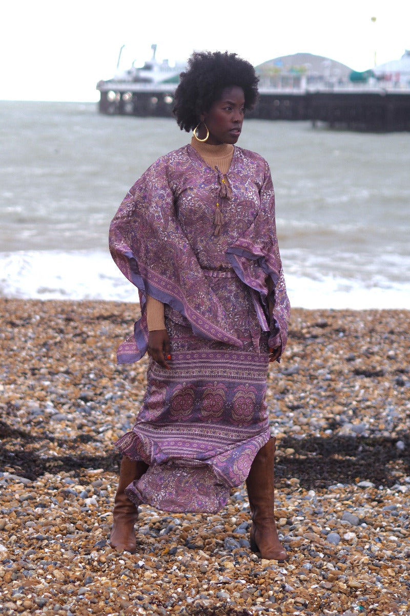 Cassidy Maxi Dress in Purple Pansy by all about audrey