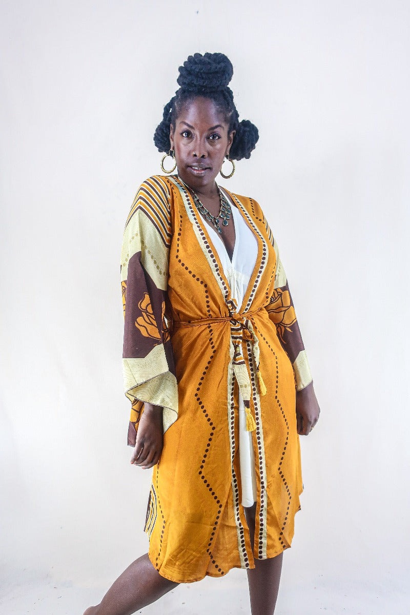 Short sleeve shop kimono dress