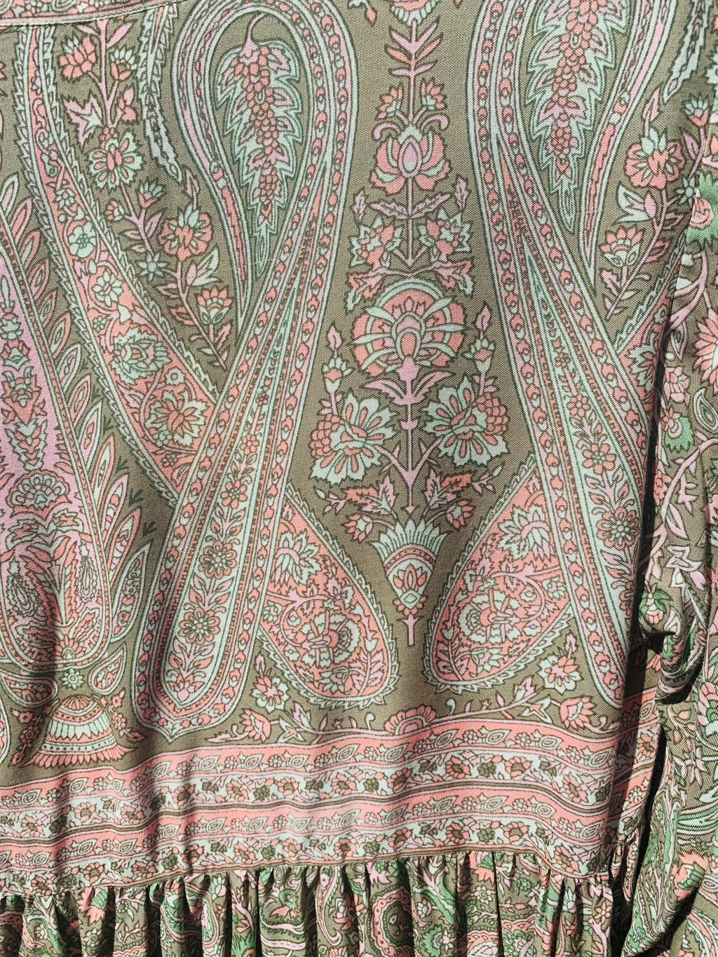 Florence Smock Top in Sage & Blush Paisley Floral