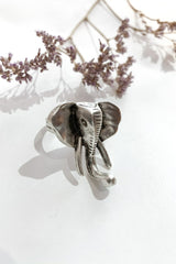 silver plated elephant ring from our collection of bohemian turkish jewellery by all about audrey