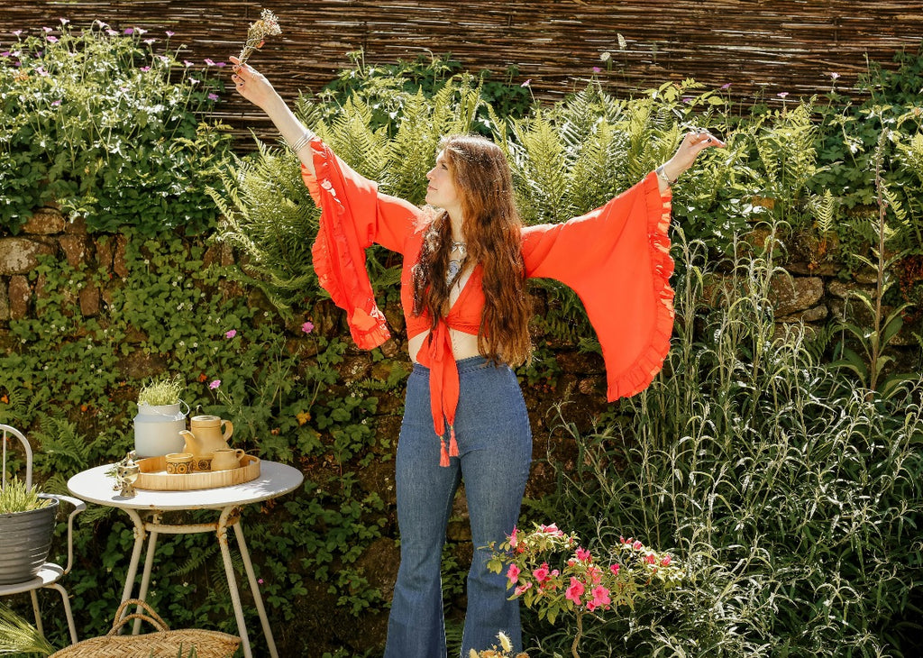 Venus Wrap Top - Block Colour - Miami Peach - ALL SIZES all about audrey