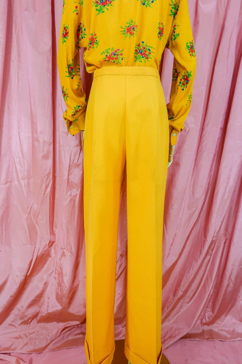 Vintage Trousers - Honey Mustard Straight Leg - Size M W32 L33 by all about audrey