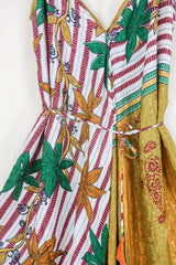 Winona Jumpsuit - Vintage Sari - Beachy Gold Floral - M/L by All About Audrey